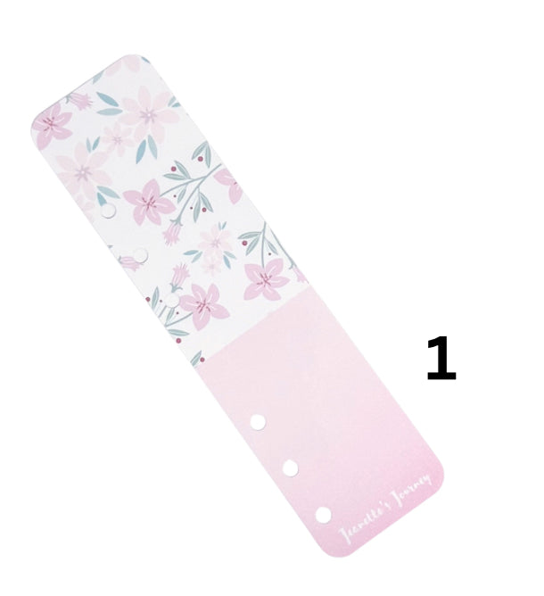 Floral Binder Bookmarks/ A6