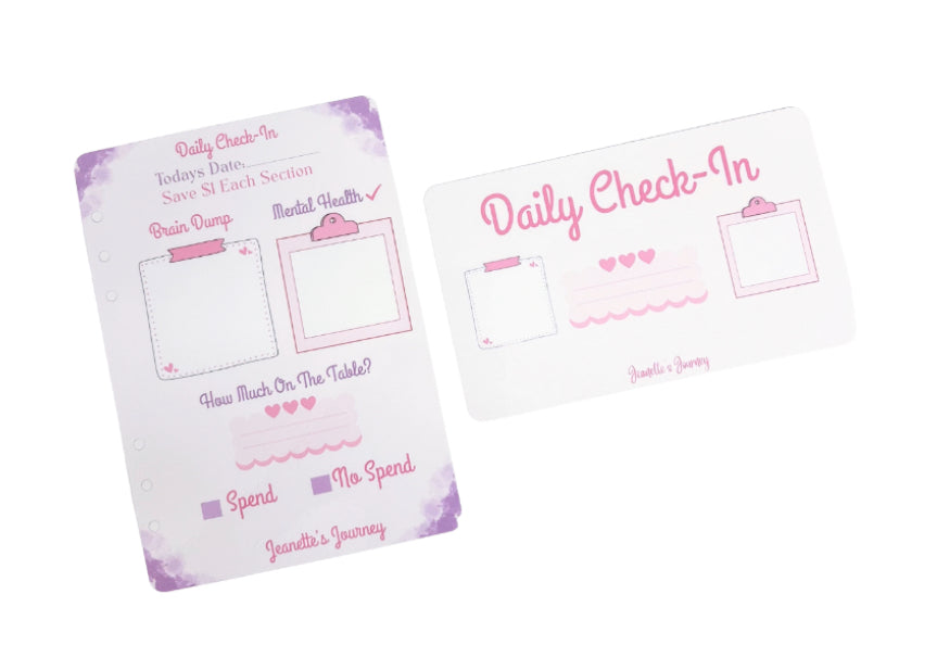 Daily Check In With Dashboard Savings Challenge/ A5