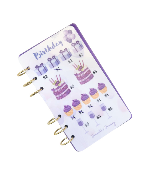 Pretty In Purple Savings Challenge Booklet/ A6