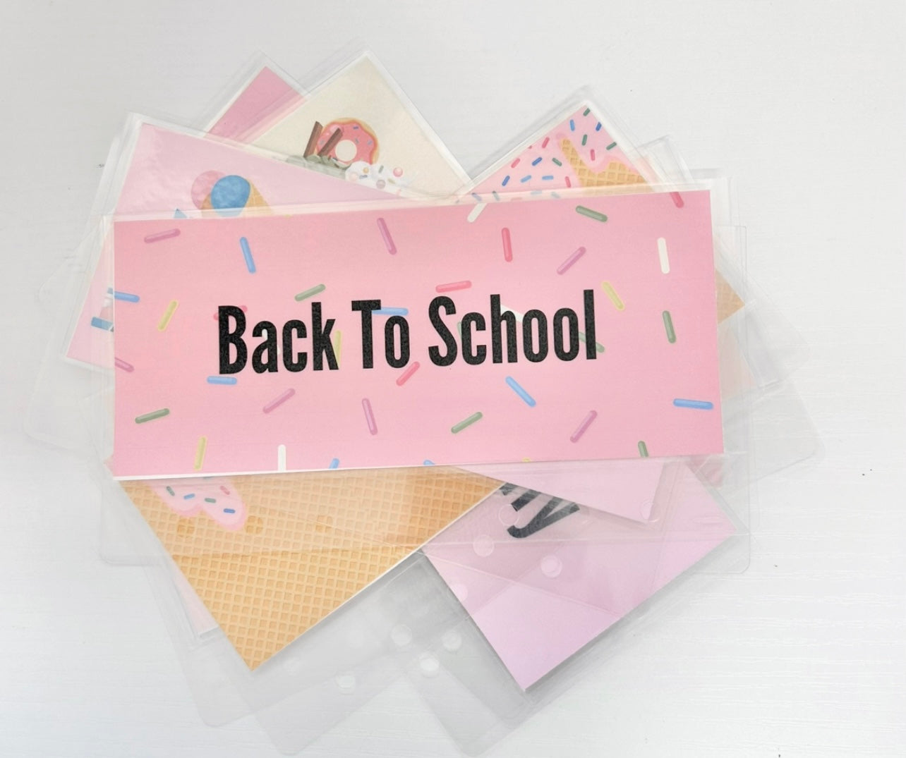 Ice Cream Collection Cash Envelopes/ A6 Binder (6 count)