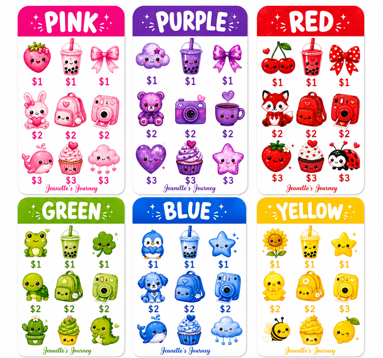 Colorful Dollar Tab Challenges Volume 2 | A6