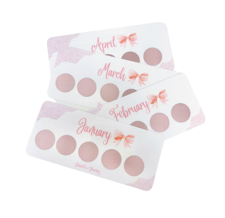 Pink Monthly Scratch N’ Save Bundle W/ Clear And Gold Envelope