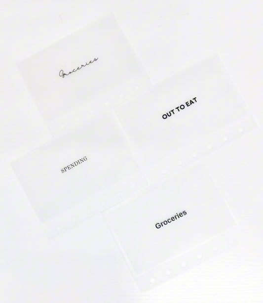 Mini Minimalist Matte Vellum Cash Envelopes/ A7