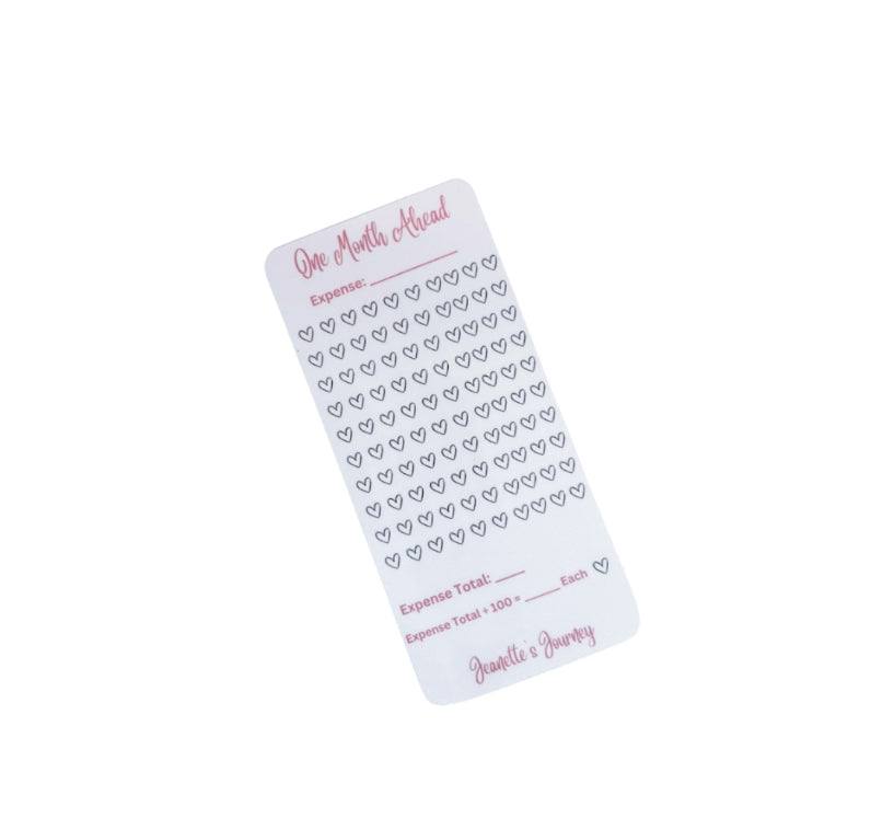 One Month Ahead Savings Tracker