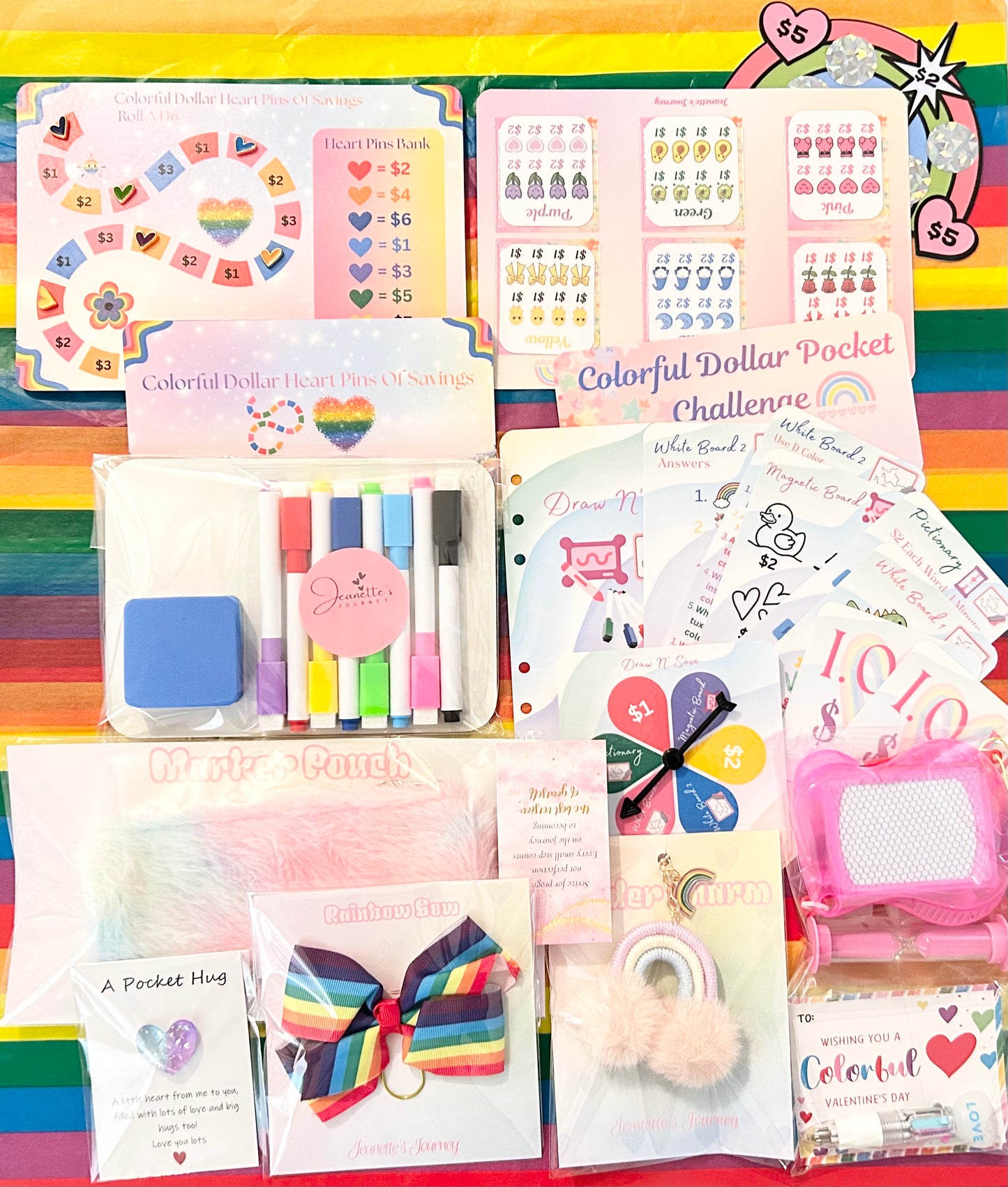 Pre Sale Colorful Dollar Valentines Box (Shipping Feb 7, 2026)