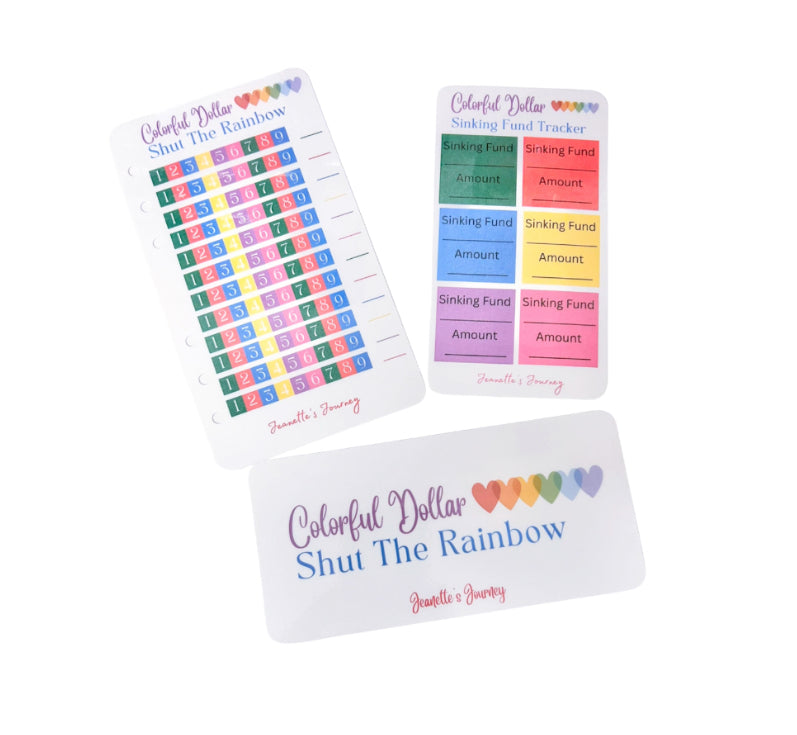 Colorful Dollar Shut The Rainbow w/ Sinking Fund Tracker (A6)