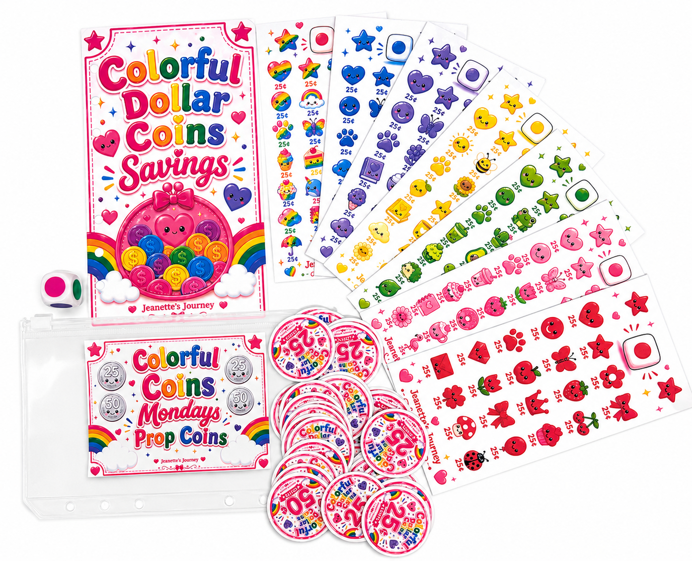 Colorful Dollar Coins Savings | A6