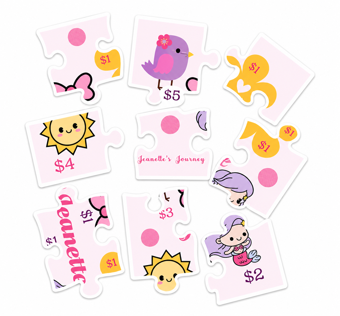 Personalized Cute Puzzle Savings (A Real Puzzle)