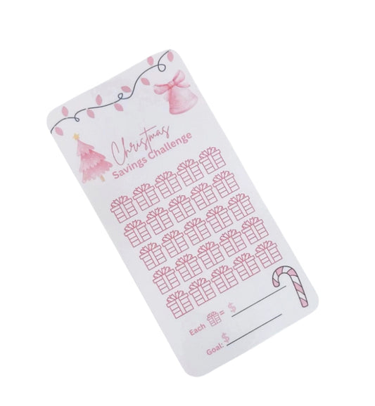 Pink Christmas Savings Challenge