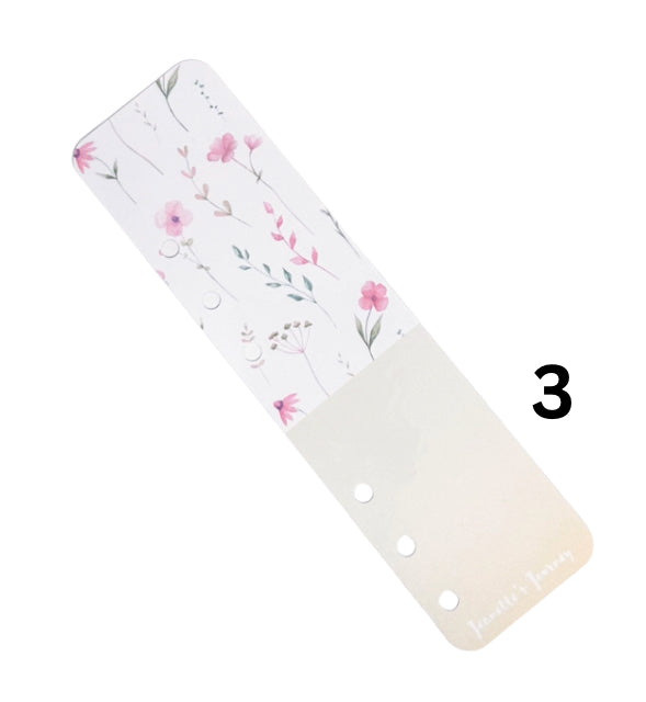Floral Binder Bookmarks/ A6