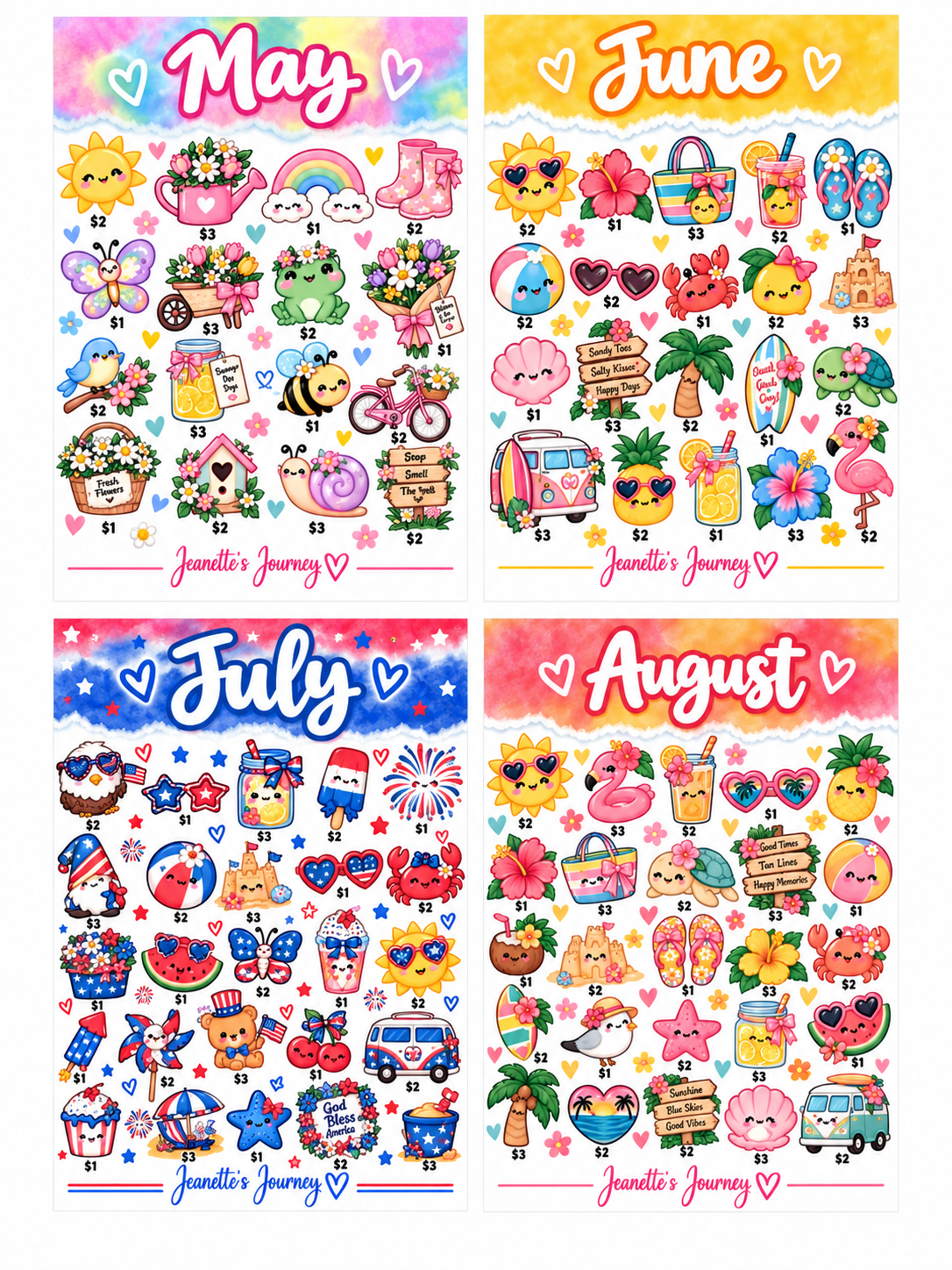 100 Savings Challenges Binder Refills | Saving With Monthlies| Set Of 12