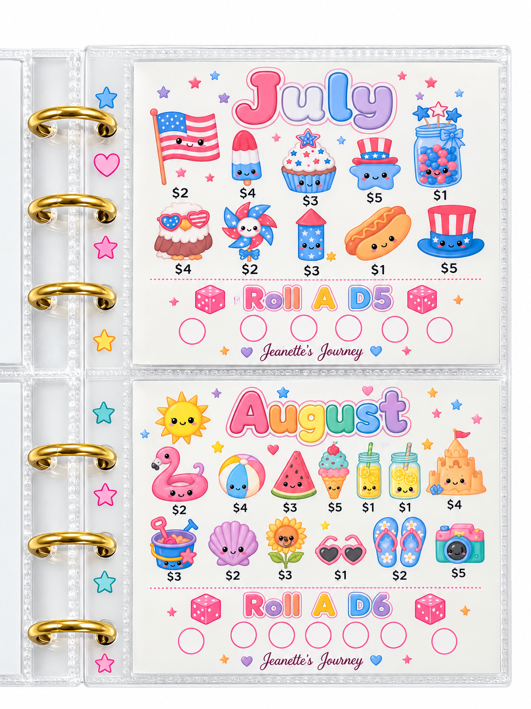 Monthly Pocketful Of Savings Booklet | A6 with Pockets