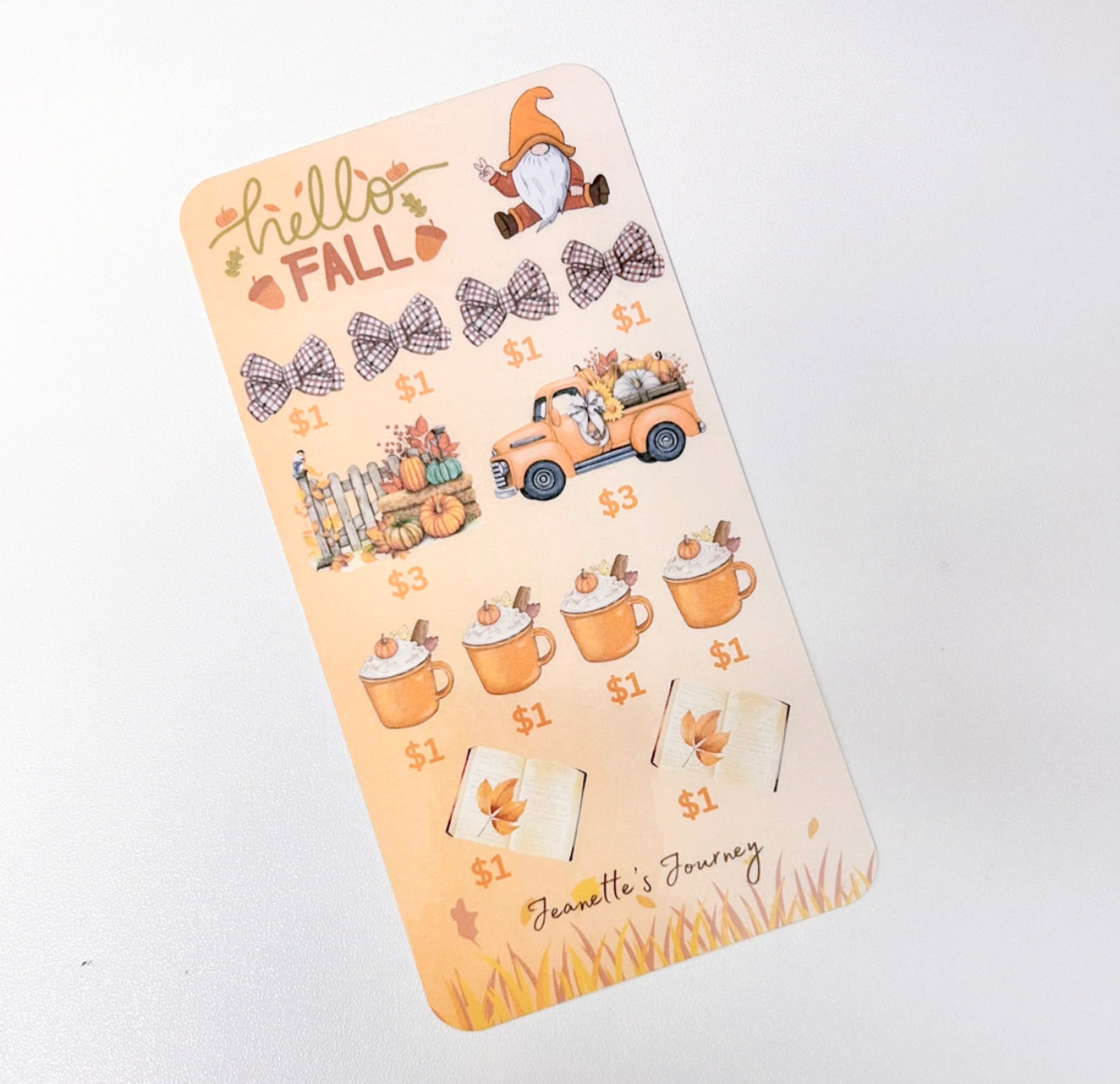 Hello Fall Savings Challenge/ A6