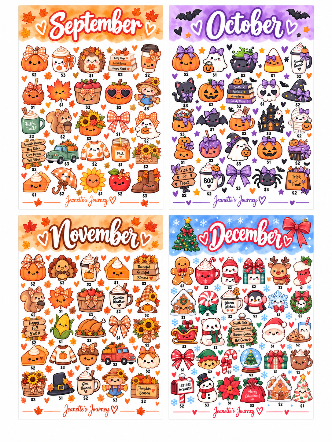 100 Savings Challenges Binder Refills | Saving With Monthlies| Set Of 12
