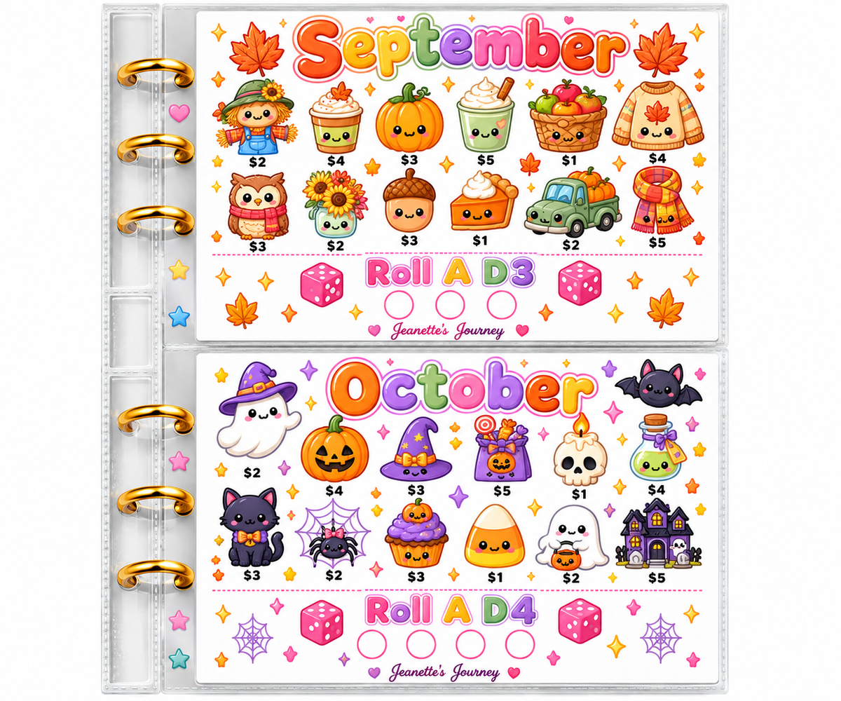 Monthly Pocketful Of Savings Booklet | A6 with Pockets
