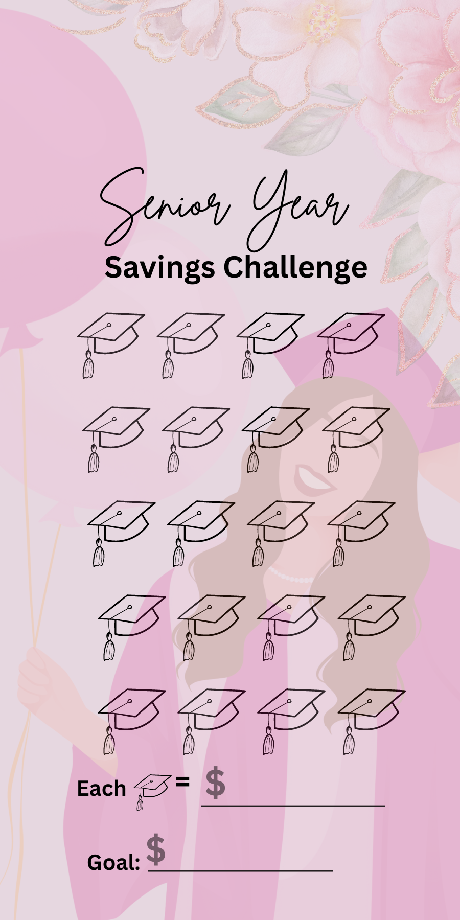 Girl Boss Matte Vellum Savings Challenges With Dashboard/ A6