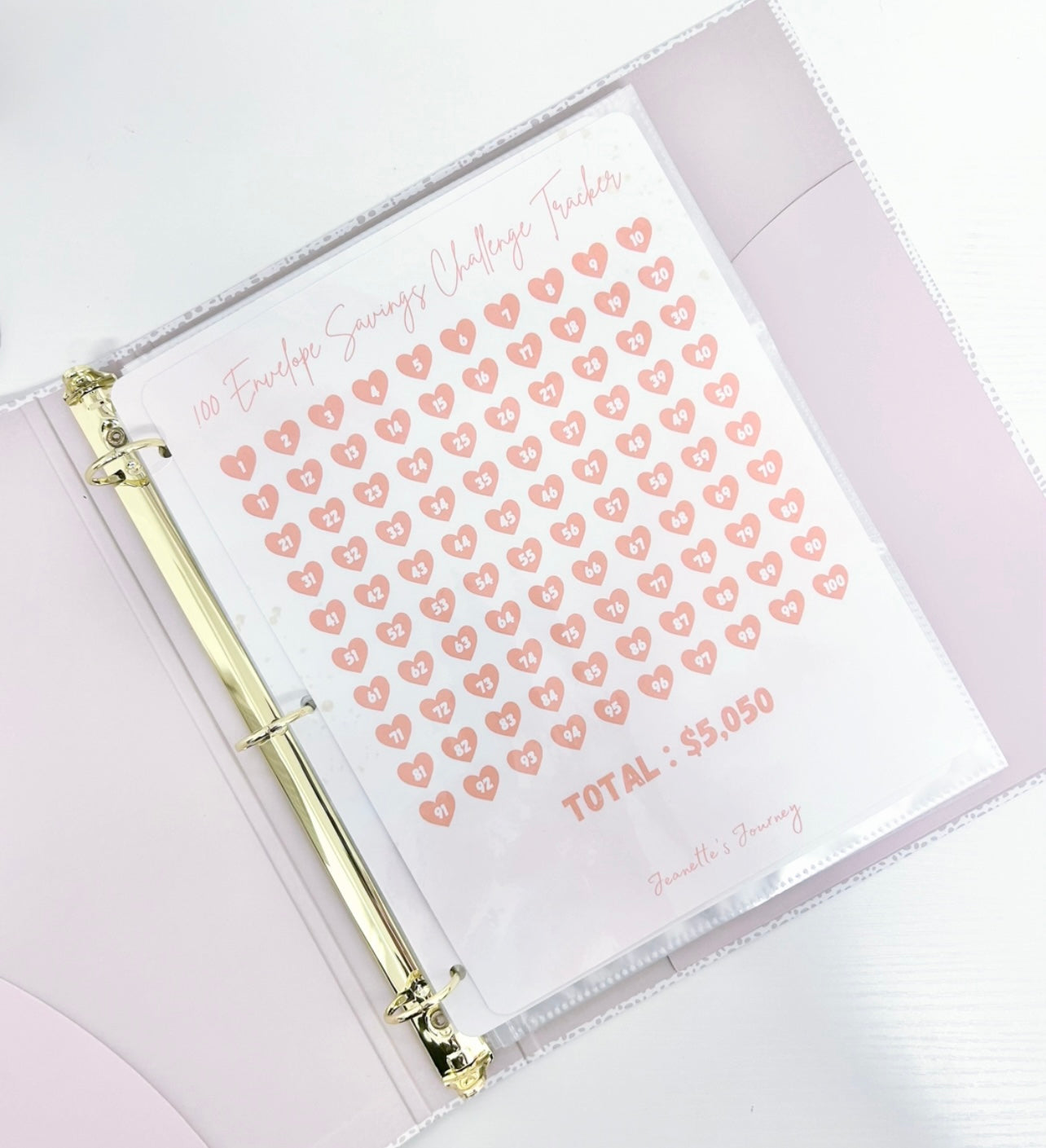 100 Envelope Savings Challenge (flat layout)