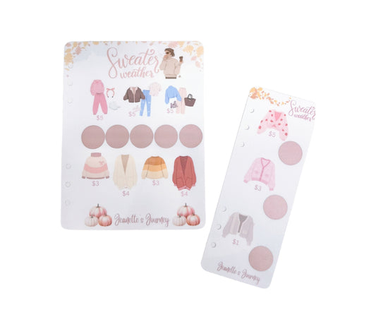 Sweater Weather Scratch N’ Save With Bookmark/ A5 6 Hole