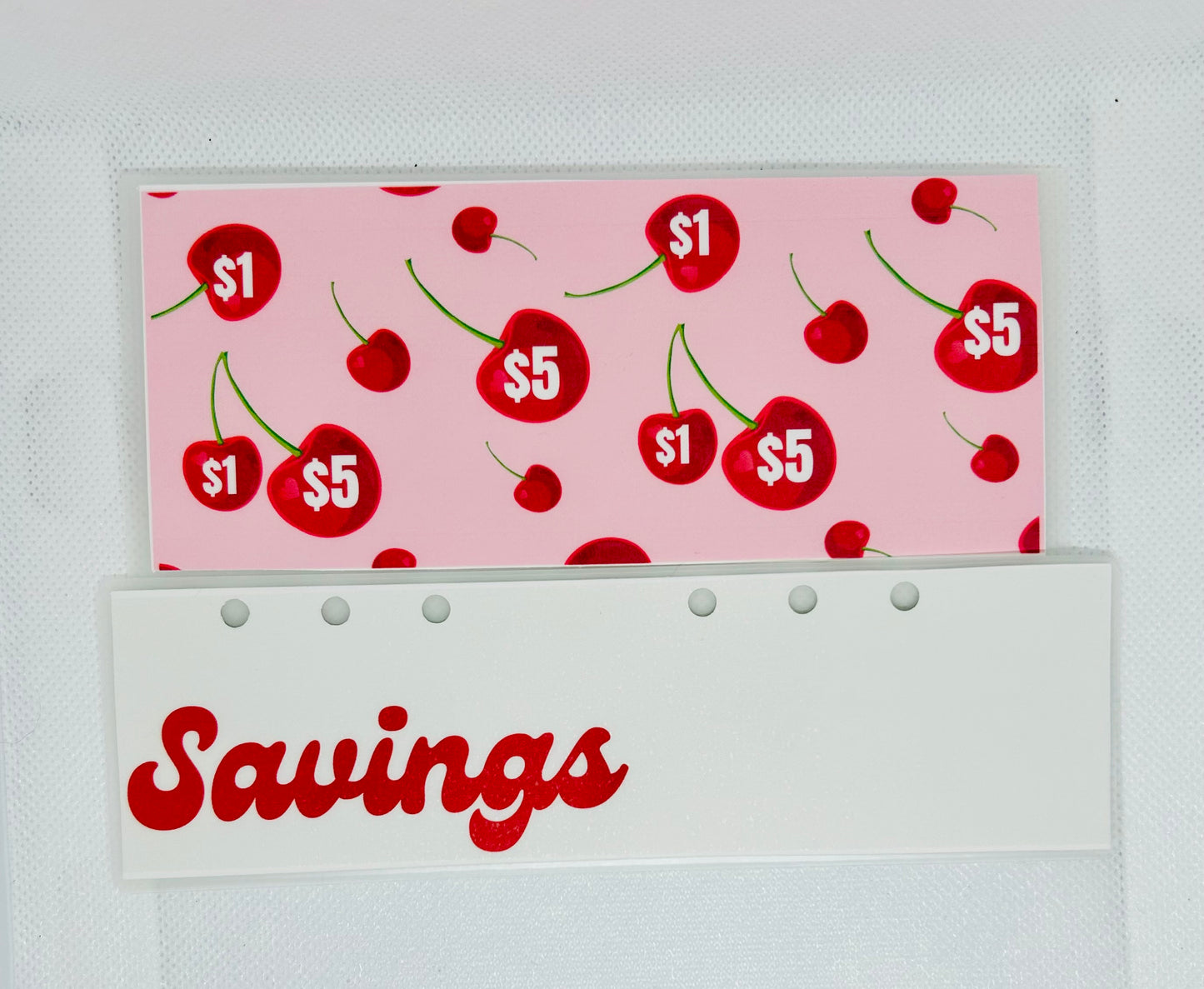 Glitter Cherry Cash Stuffing Bundle| A6 Binder