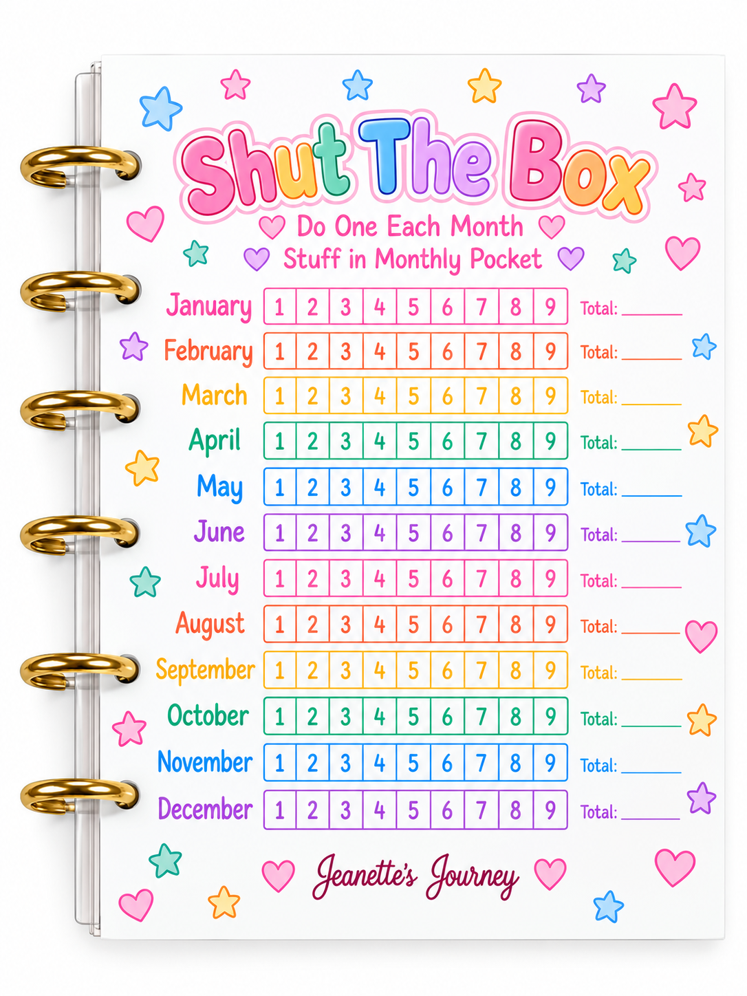Monthly Pocketful Of Savings Booklet | A6 with Pockets