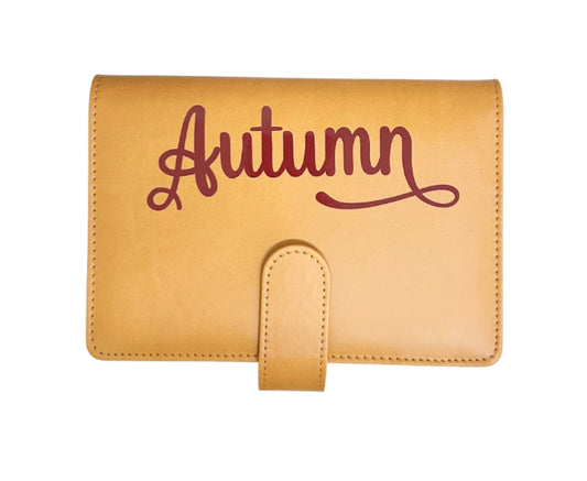 Fall Dark Yellow Autumn Binder With Dashboard & Decor/ A6