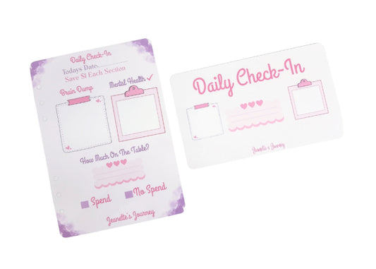 Daily Check In With Dashboard Savings Challenge/ A5