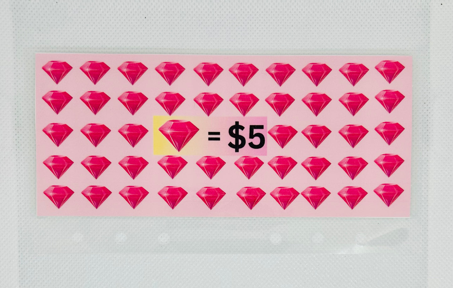 $5 Diamond Envelope Savings Challenge | A6