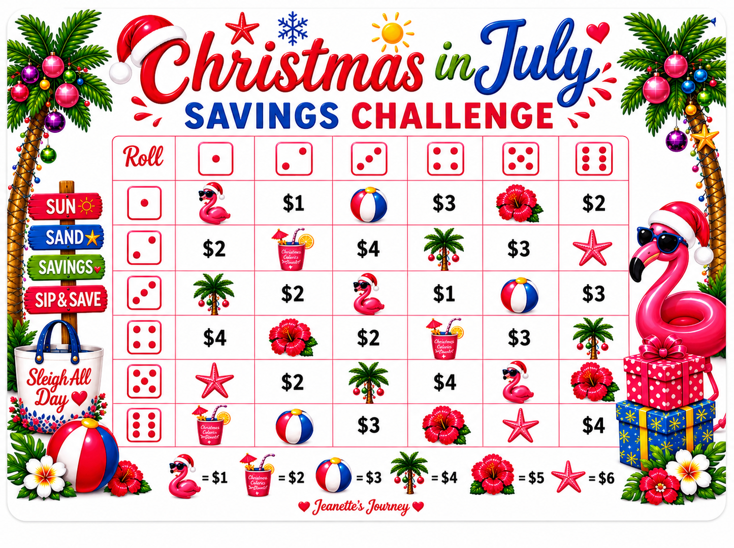 A6 Baddie Christmas In July Savings Challenge + A5 Double N’Roll