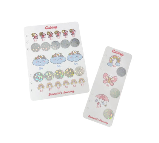 Cutesy Scratch N’ Save With Bookmark/ A5 6 Hole