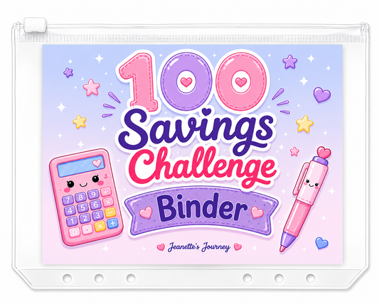 100 Savings Challenges Binder Money Envelope A5