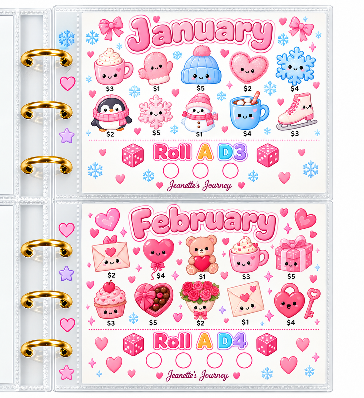 Monthly Pocketful Of Savings Booklet | A6 with Pockets