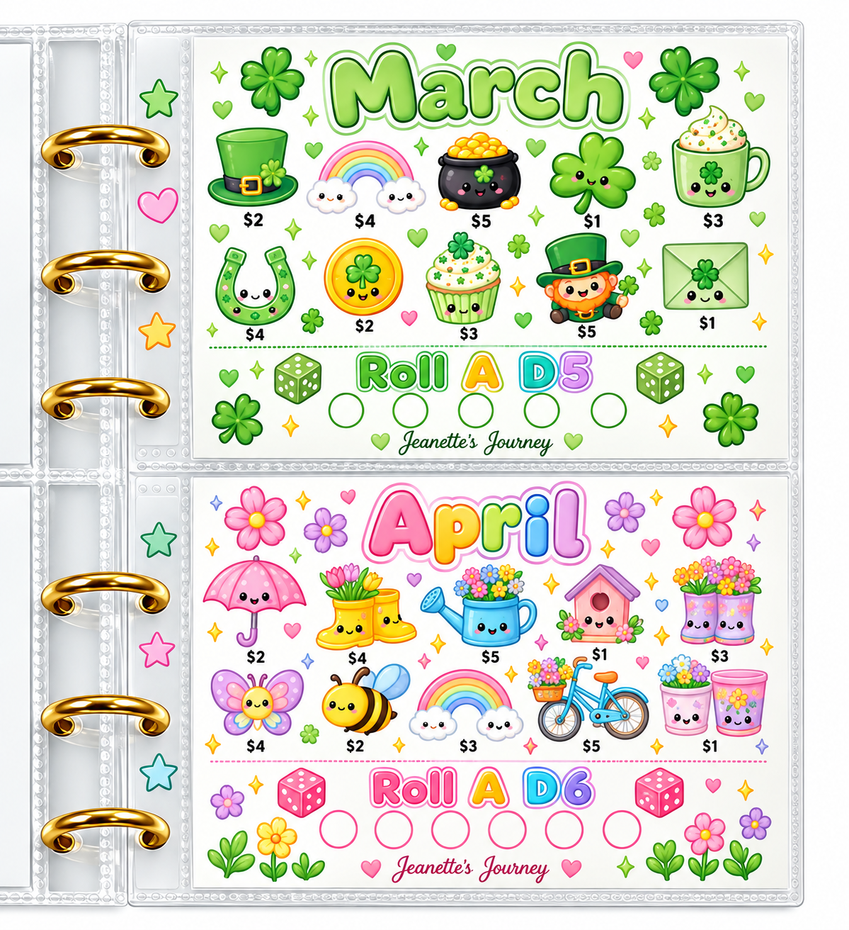 Monthly Pocketful Of Savings Booklet | A6 with Pockets
