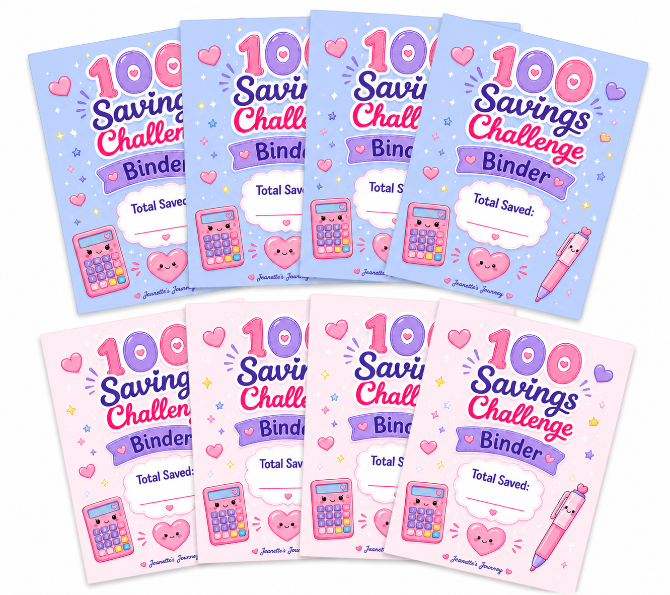 100 Savings Challenges Binder | Total Cards | Set Of 20