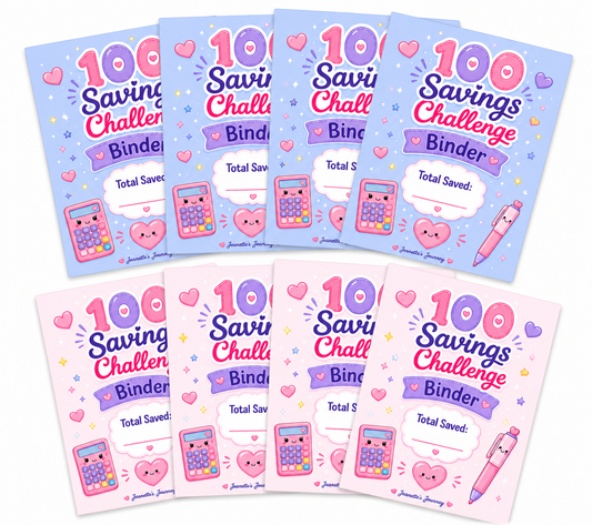 100 Savings Challenges Binder | Total Cards | Set Of 20