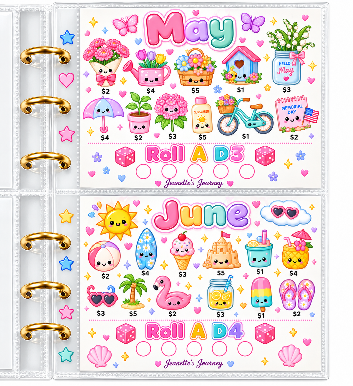 Monthly Pocketful Of Savings Booklet | A6 with Pockets