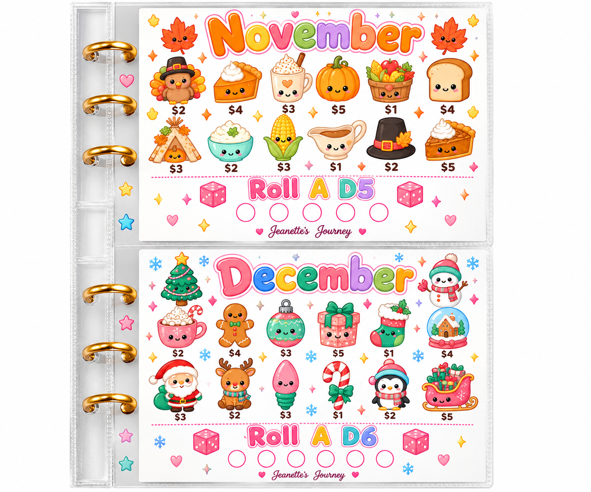 Monthly Pocketful Of Savings Booklet | A6 with Pockets