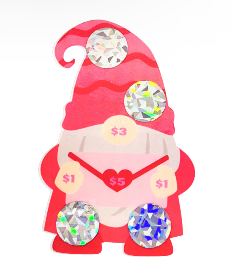 Valentines Day Gnomes Scratch N’ Save Cut Out