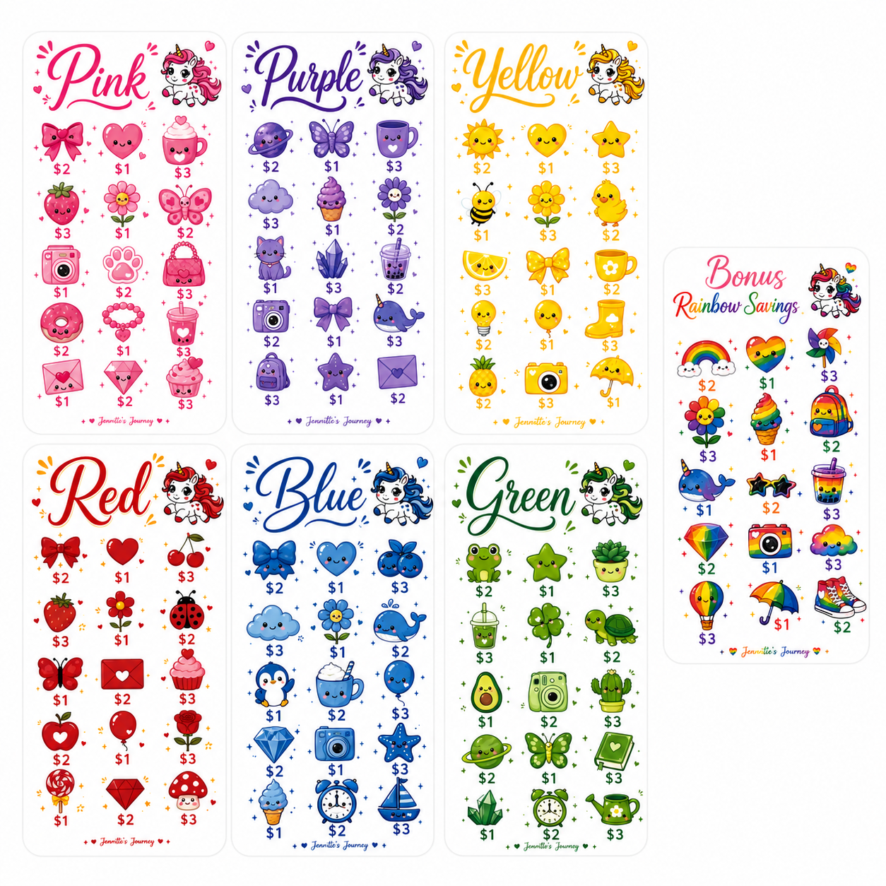 Colorful Dollar Unicorn Randomizer Challenge | A6