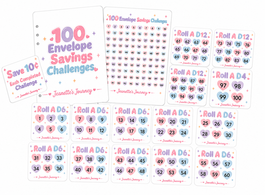 100 Savings Challenge Binder Set with Savings Cards | A5