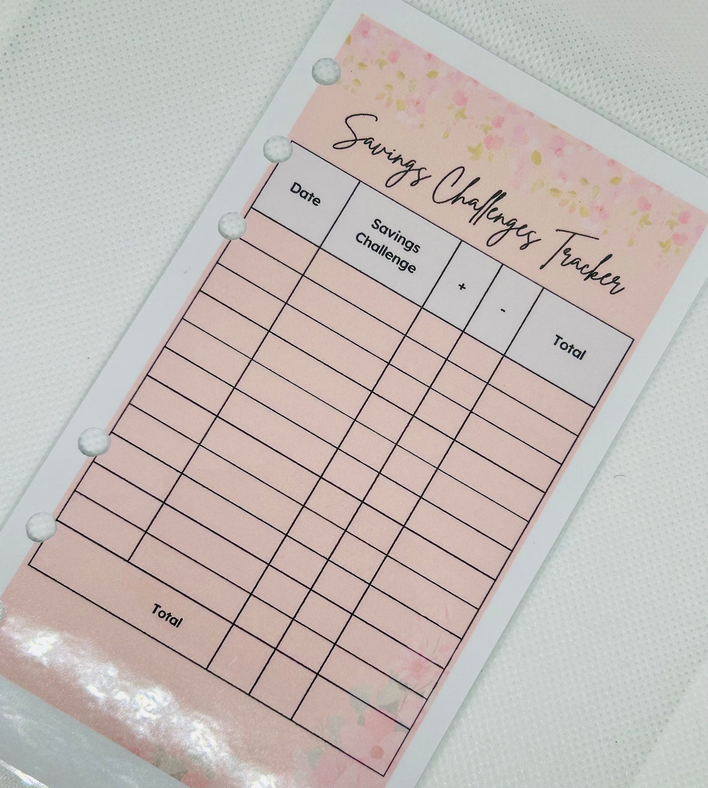 Girl Boss Matte Vellum Savings Challenges With Dashboard/ A6