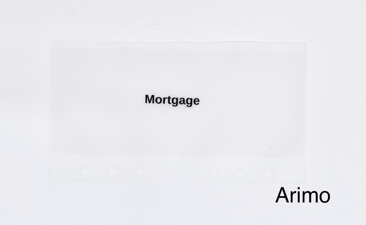 Minimalist Matte Vellum Cash Envelopes/ A6