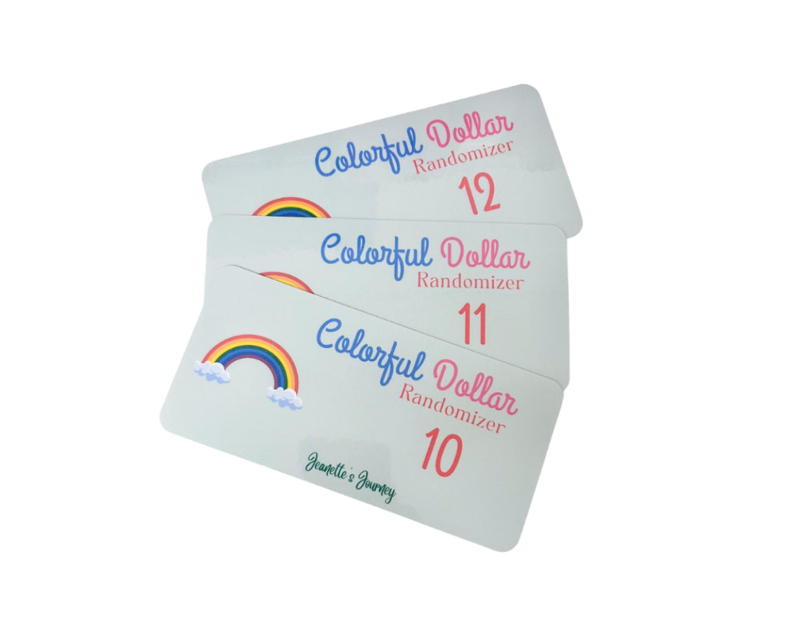 Colorful Dollar Randomizer Dashboards/ A6