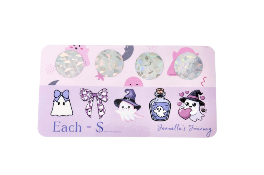 Purple Halloween Scratch N’ Save | A6