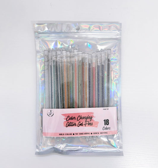 Color Changing Glitter gel Pens/ 18 Count