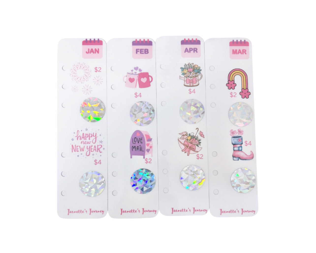 Monthly Bookmark Scratch N’ Save Bundle/ A6 (6 holes)