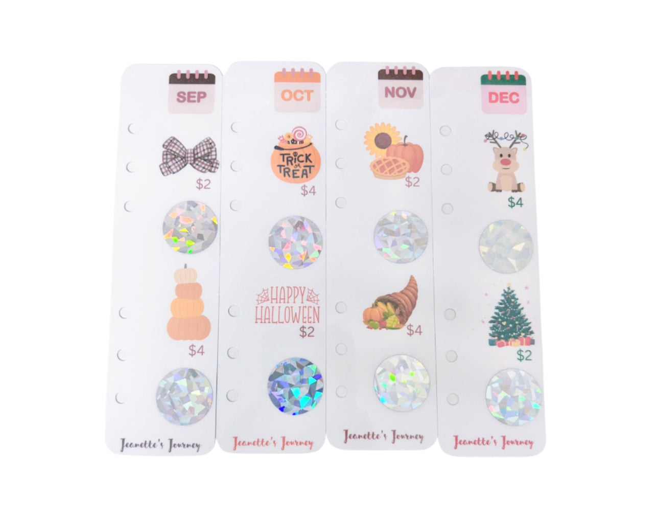 Monthly Bookmark Scratch N’ Save Bundle/ A6 (6 holes)