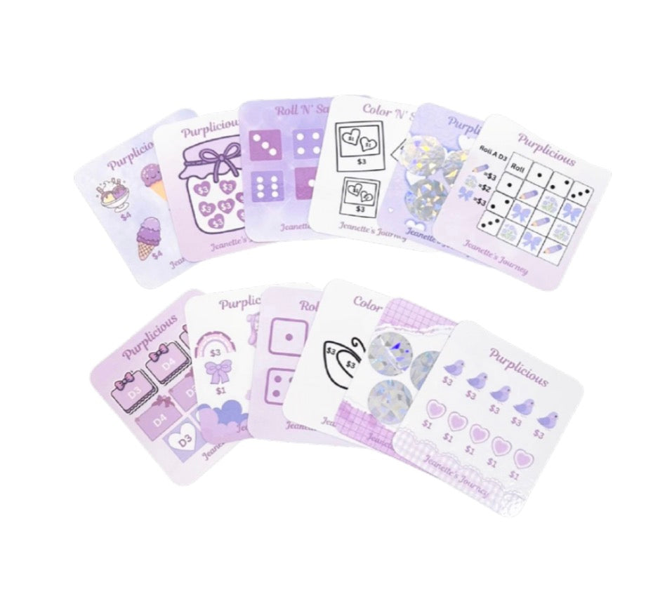 Colorful Dollar Randomizer Challenge Cards | 12 (volume 4)