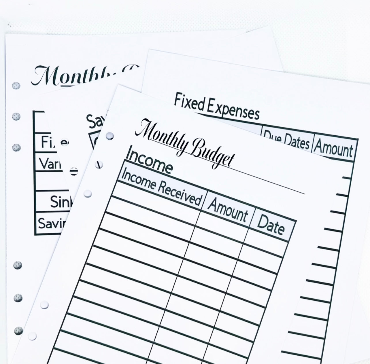 Monthly Laminated Budget Planner Pages/ A5 Pages