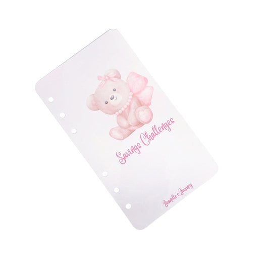 Savings Challenge Teddy A6 Dasboards