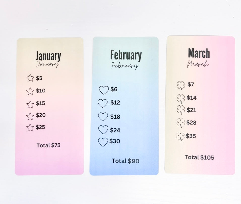 2025 Monthly Savings Challenge Bundle